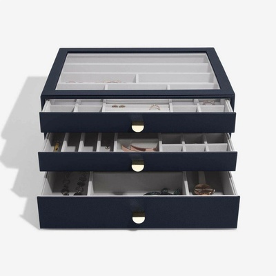 Stackers šperkovnice se šuplíky 3v1 Navy Pebble Supersize Drawers tmavě modrá 75915