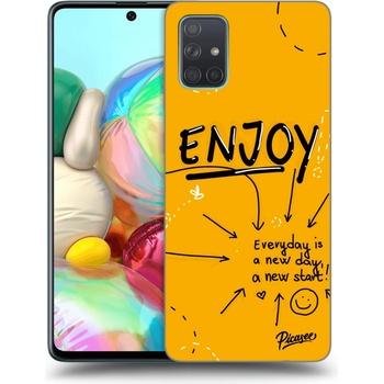 Pouzdro Picasee silikonové Samsung Galaxy A71 A715F - Enjoy černé