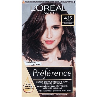 L'Oréal Préférence Récital 4.15/M1 Caracas Inte. ledově čokoládová barva na vlasy