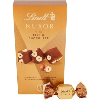 Lindt Nuxor Oříšková mléčná čokoláda Gianduja s celými jádry lískových ořechů 150 g