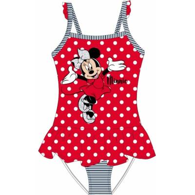 E PLUS M Dívčí plavky MINNIE 5244A398 jednodílné/červené s bílým puntíkem