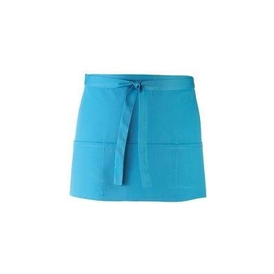 Premier Workwear Pracovní zástěra krátká s kapsami PR155 Turquoise Pantone 312 60x33cm