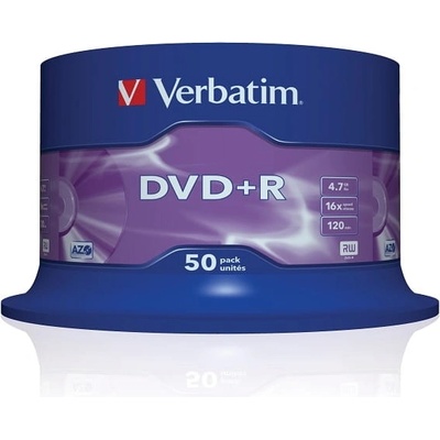 Диск DVD+R Verbatim 4.7GB 16X оп. 50 43550