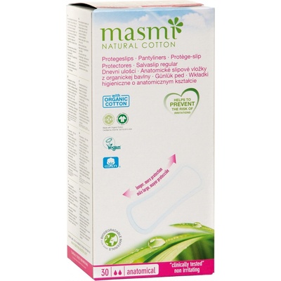 Masmi Anatomické slipové vložky z organickej bavlny 30 ks