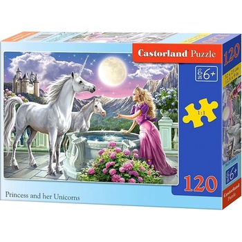 Castorland Princess and her Unicorns 120 pcs Пъзел 120 броя Анимации (PC-13098) (PC-13098)
