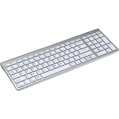 AppleKing bezdrátová Bluetooth klávesnice s numerickou částí - stříbrná