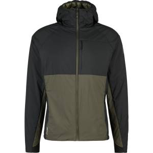 Stoic Мъжко вълнено яке Stoic MountainWool60 JokkmokkSt. Hoody Insulation jacket - Black / Dark Olive - размер 3XL (005-6563-0116)