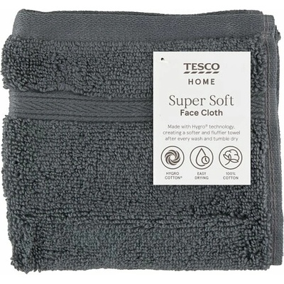 Tesco Home Super Soft grey uterák 30 x 30 cm