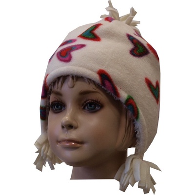 dívčí čepice zimní podšitá bílá