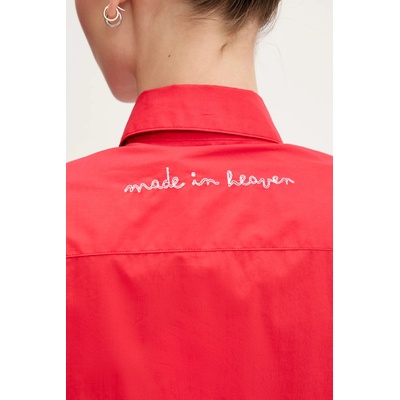 Fiorucci Риза Fiorucci Red Embroidered Padded Shirt (W02SMTLO347CO01RD01)