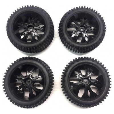 DF drive and fly models Sada černých kol 4 ks