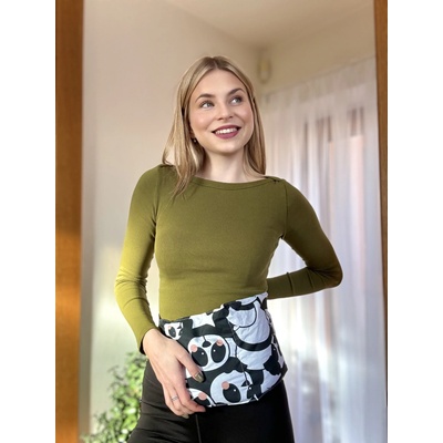 VFstyle pohánkový vankúš bedrový 50x20 cm Panda