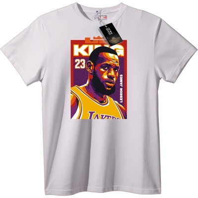NOONEBRAND Тениска LeBron James Кралят 23 Lakers - L, White