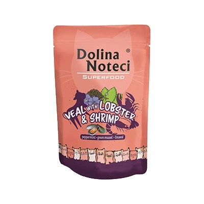 Dolina Noteci Superfood Cat Teľacie homár a krevety 85 g