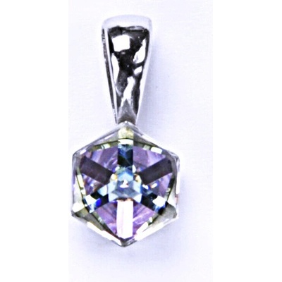 Čištín Stříbrný přívěšek, krystal Swarovski, vitrail light P 1230