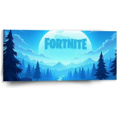 Sablio Obraz FORTNITE Modré údolí s měsícem - 110x50 cm
