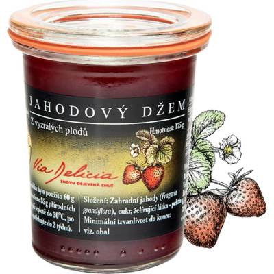 Via Delicia Ovocný džem jahoda 175 g