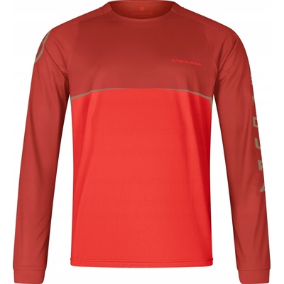 Endura Singletrack Core Printed Tee Flame Red pánsky