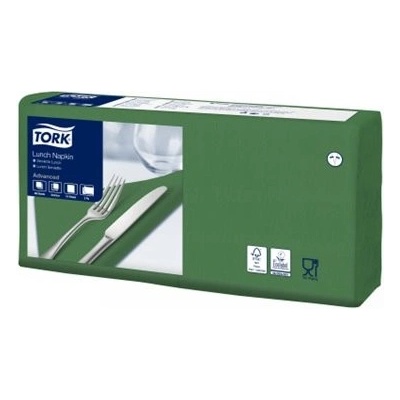 TORK Ubrousek dvouvrstvý tmavě zelený 33x33 cm 200 ks 477214PAK