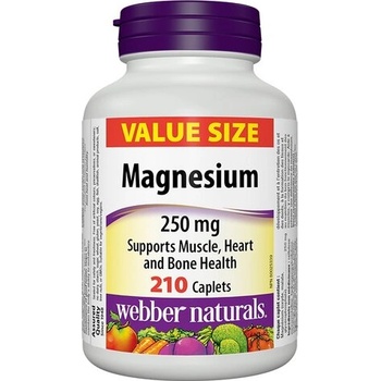 Webber Naturals Magnesium - Магнезий (оксид, малат, глицерофосфат) 250 mg, 210 каплети (3693 WN)