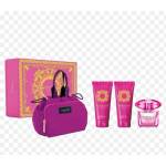 Versace Bright Crystal Absolu - Подаръчен комплект за жени: 90мл парфюм EDP + 100мл душ гел + 100мл лосион за тяло + чантичка