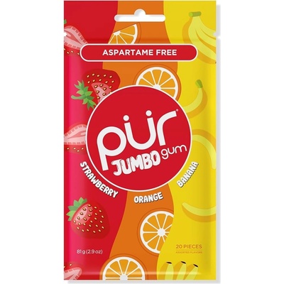PÜR Jumbo Jahodovo-Pomerenačovo-Banánová 20 ks