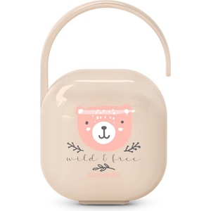 Suavinex Wild & Free Soother Holder кутийка за биберон Pink