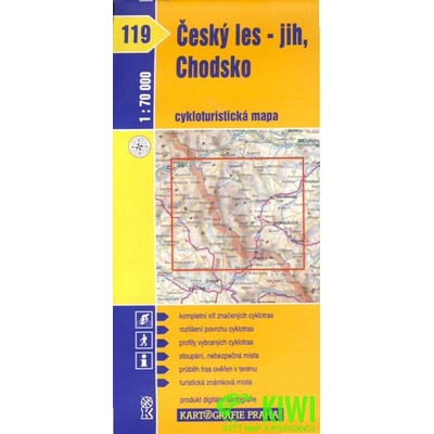 Cykloturistická mapa č. 119 Český les – jih Chodsko 1 : 70 tis.
