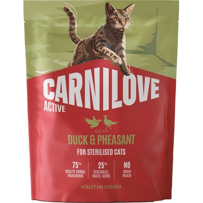 CARNILOVE Active pre sterilizované mačky kačica a bažant 400 g