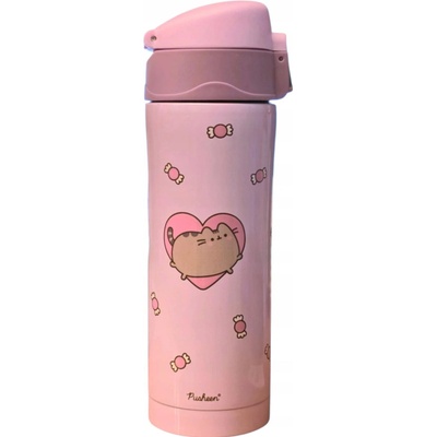 Pusheen termohrnek MPM 350 ml pastelově fialový