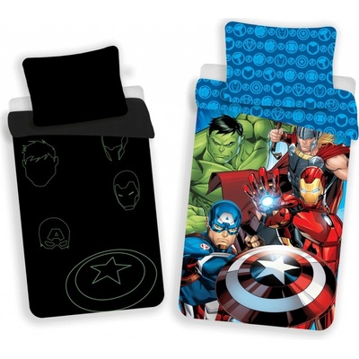 Jerry Fabrics bavlna obliečky Avengers 02 svietiace 140x200 70x90