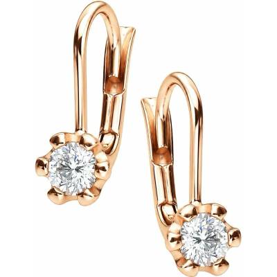 Zlaton Náušnice růžové zlato 1.3cm 1.20g osazené zirkony N15052602853
