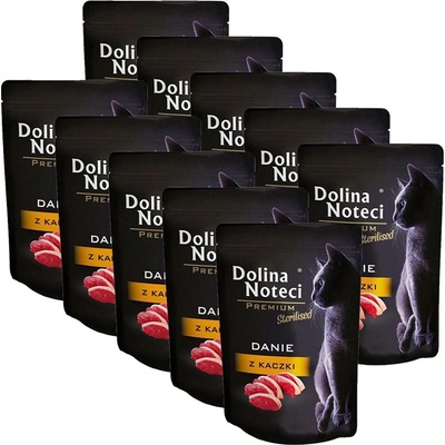 Dolina Noteci Premium Котешка храна за стерилизирани котки с патица 10 x 85 г
