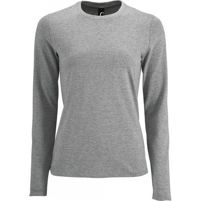 SOĽS Imperial Lsl Dámske tričko dlhý rukáv SL02075 Grey melange