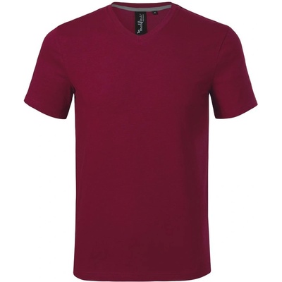Malfini pánske tričko Action V-neck Garnet