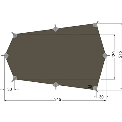 TATONKA Навес Tatonka Tarp Wing 2 LT Tarp - Stone Grey Olive - размер One Size (563-0197-0111)