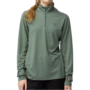 Fjällräven Дамски поларен пуловер Fjällräven Women's Abisko Day Hike Half Zip Fleece jumper - Patina Green (105-7289-0113)