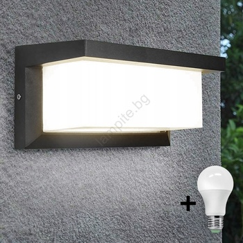 BOWI LED Екстериорна лампа с крушка със сензор за здрач NEELY 1xE27/9W/230V IP54 (LEDBW0296C)