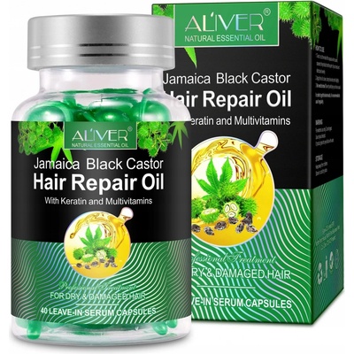 Aliver Black Castor Hair Repair Oil Capsule olejové kapsule na vlasy 40 ks