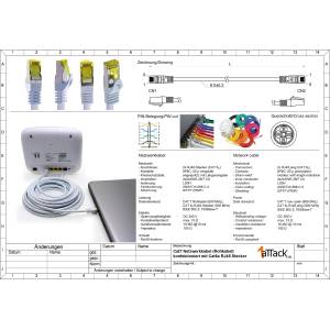 1aTTack. de Cat. 7 network cable 2m yellow pack of 10 Cat7 Ethernet cable network LAN cable raw cable 10 Gb s SFTP PIMF LSZH set patch cable with Rj 45 plug Cat. 6a - 4251073616919
