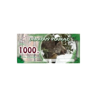 e‑myslivost.cz Dárkový poukaz v hodnotě - 1000Kč