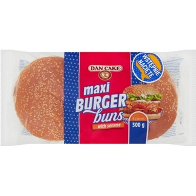 DAN CAKE Pšeničné bulky se sezamem na hamburgery 4 x 75 g – Zboží Dáma