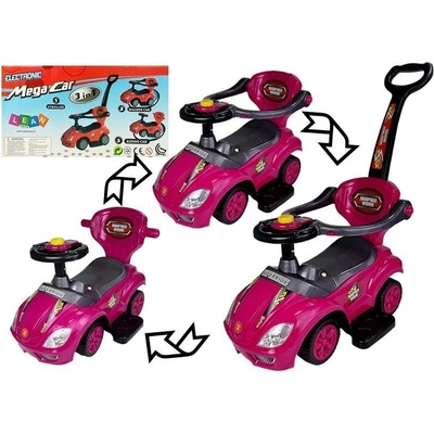 LEAN Mega Car 3v1 ružové