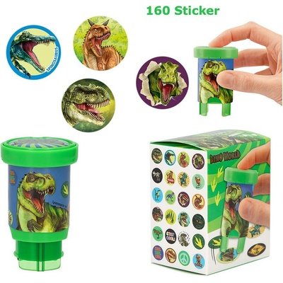 Dino World razítko na samolepky 160 samolepek