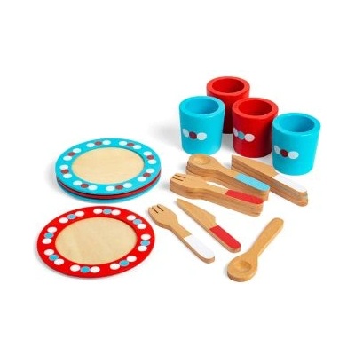 Bigjigs Toys Комплект сервиз за хранене (20 части) (bj617)