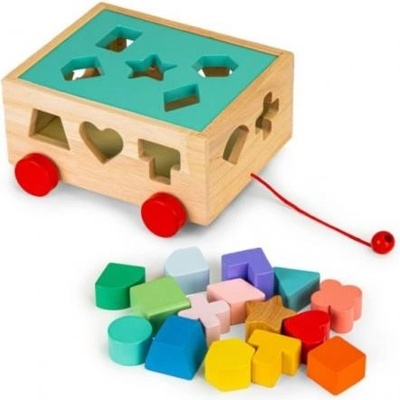 Eco Toys edukační dřevěná vkládačka kostka 5903089067894