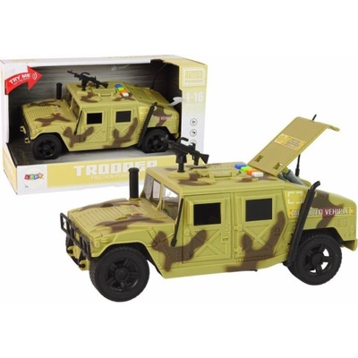 LeanToys Car Vojenské vozidlo Třecí pohon Bright Camo