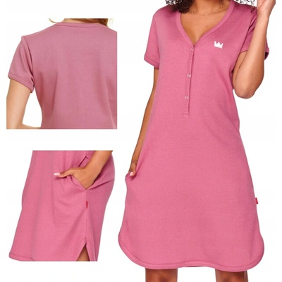 Doctor Nap tehotenská košeľa pre mamičku na dojčenie rozopínateľná ružová