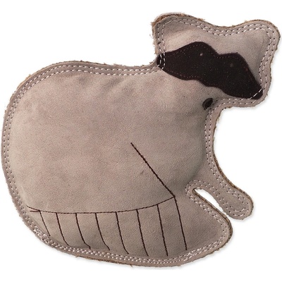 Dog Fantasy Dura-fused hračka pískací mýval koža a juta 18,5 cm