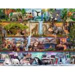 Ravensburger - Puzzle Stewart: Wild Kingdom Shelves - 2 000 piese
